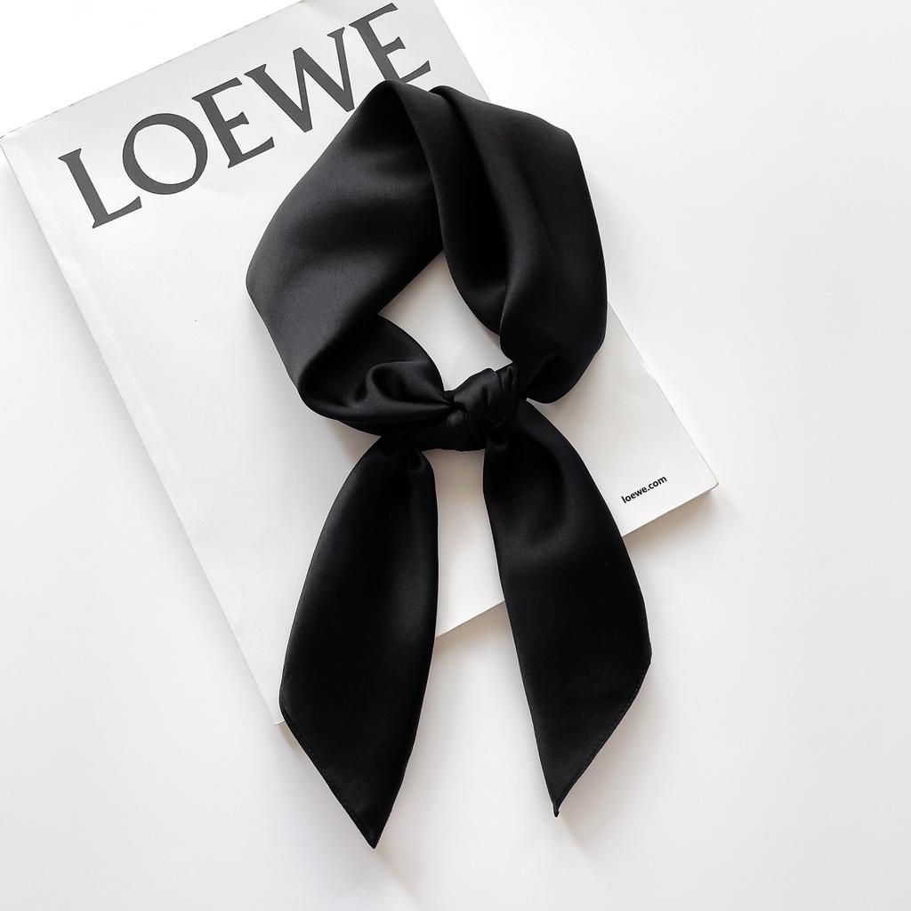 Seidentuch einfarbig Halstuch für Damen kleine Schals Stolen Bandana Kopftücher 70x70CM quadratisches Stirnband Hijab Schals