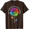 Rainbow Sunflower Be Kind Autism Awareness Graphic Tee Casual Cotton T-Shirt Unisex