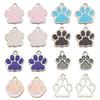 DIY Glitter Dog Paw Pendant: Alloy Drip Oil Jewelry for Pet Tags & Bracelets