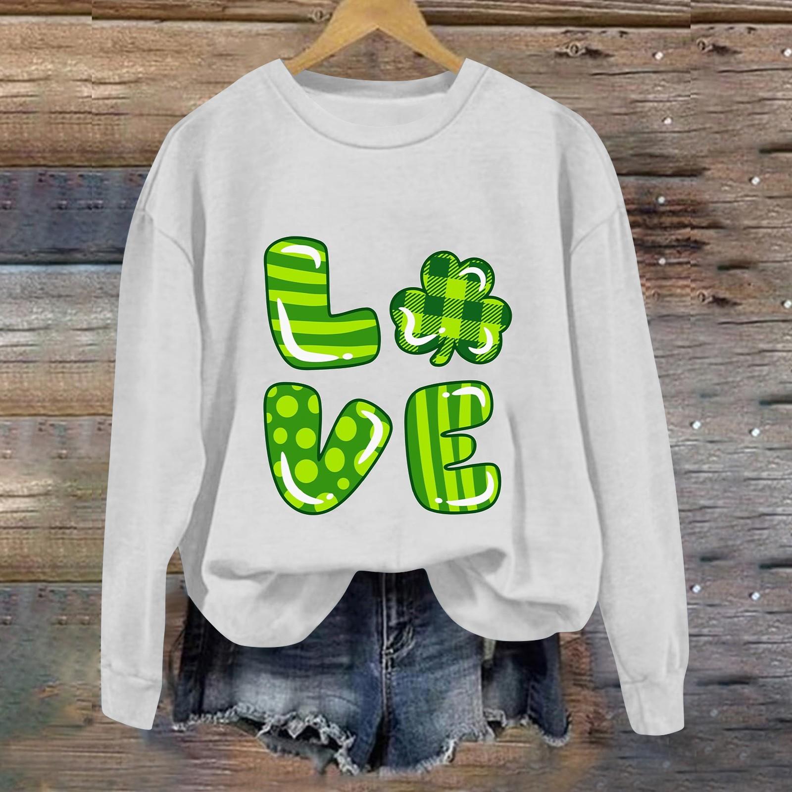 

Жіночий модний светр з круглим вирізом і принтом з довгими рукавами XL білий