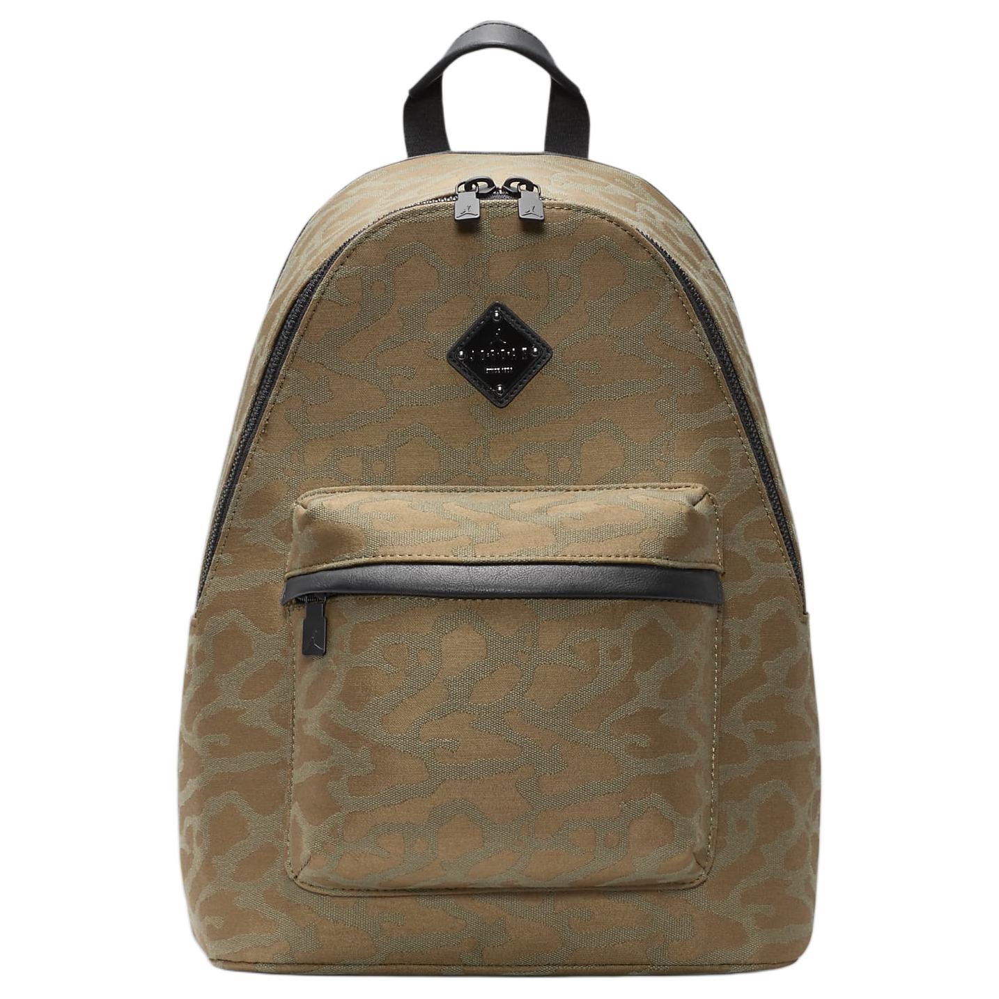 Jordan Icon Fashion Casual Versatile Polyester Backpack Regular Men backpack Light-Olive-Yellow HQ7238-380 Light Olive Yellow