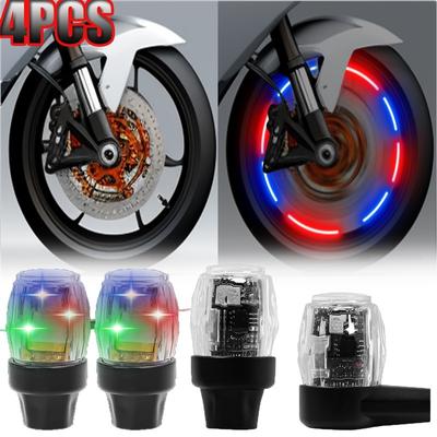 Moto LED Valvola Pneumatico Lampadina Luci Ruota Auto Ricaricabile Luci Raggi Fluorescenti Accessori Auto per Guida Notturna