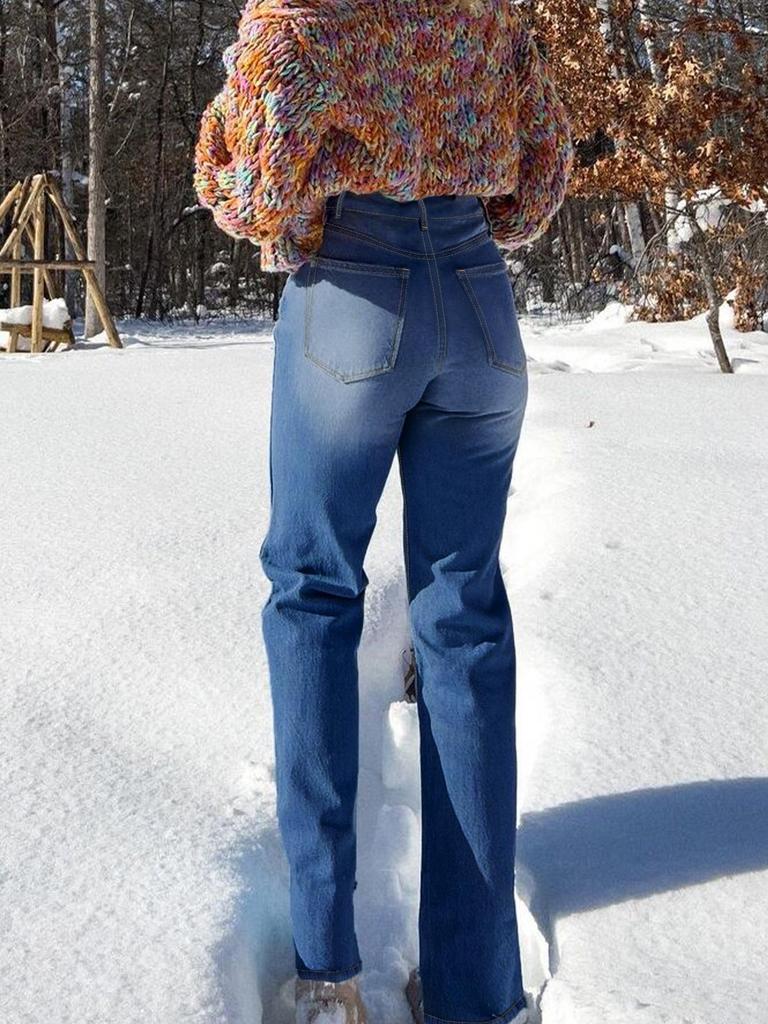 TikTok Hot Seller: Plus Size High Stretch Denim Narrow & Wide Leg Pants for Cross-Border Europe & America, Professional Use Only