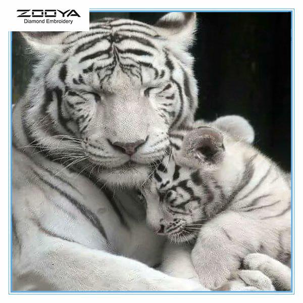

ZOOYA DIY 5D Полный дрель Алмазная картина Тигр Животное Вышивка Крестом Мозаика Домашний Декор Подарок