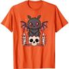 Kawaii Pastel Goth Cute Creepy Mothman Bat Skeleton Graphic Tee for Men