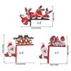 Christmas Wooden Door Hangings Santa Reindeers Carving Wall Ornament For Indoor Outdoors Holiday Season Home Decoration Easy Installation