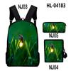 Classic Popular Classic Fireflies 3D Print 3pcs/Set pupil School Bags Laptop Daypack Backpack Inclined shoulder bag Pencil Case