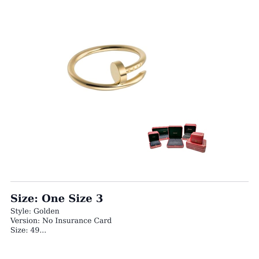 CARTIER JUSTE UN CLOU 18K Gold