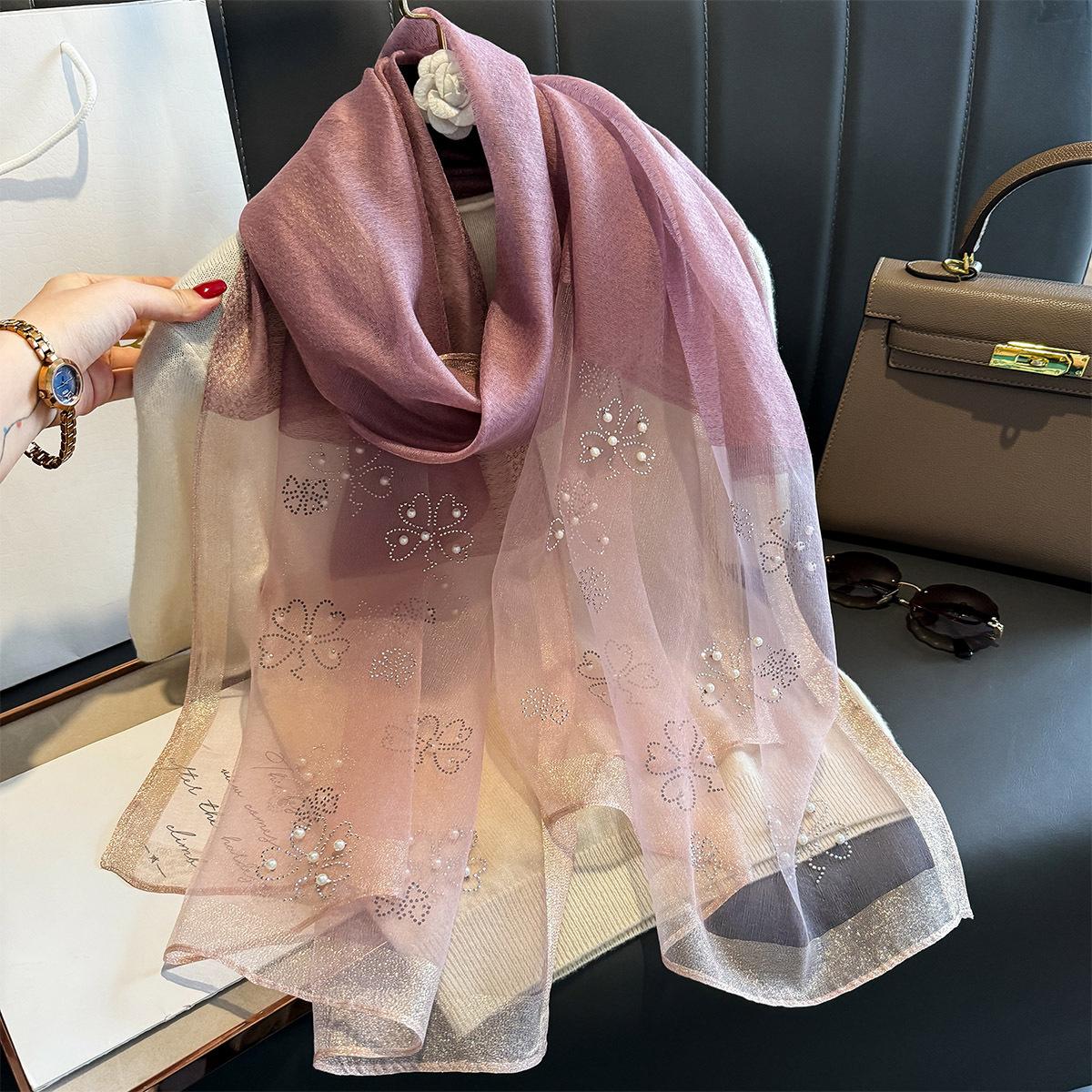 

New Long silk wool scarf Shawls and Wraps for Women Bufandas Poncho Fashion Soft Spring and Autumn Female Scarves Hijab Bandana 70x190cm