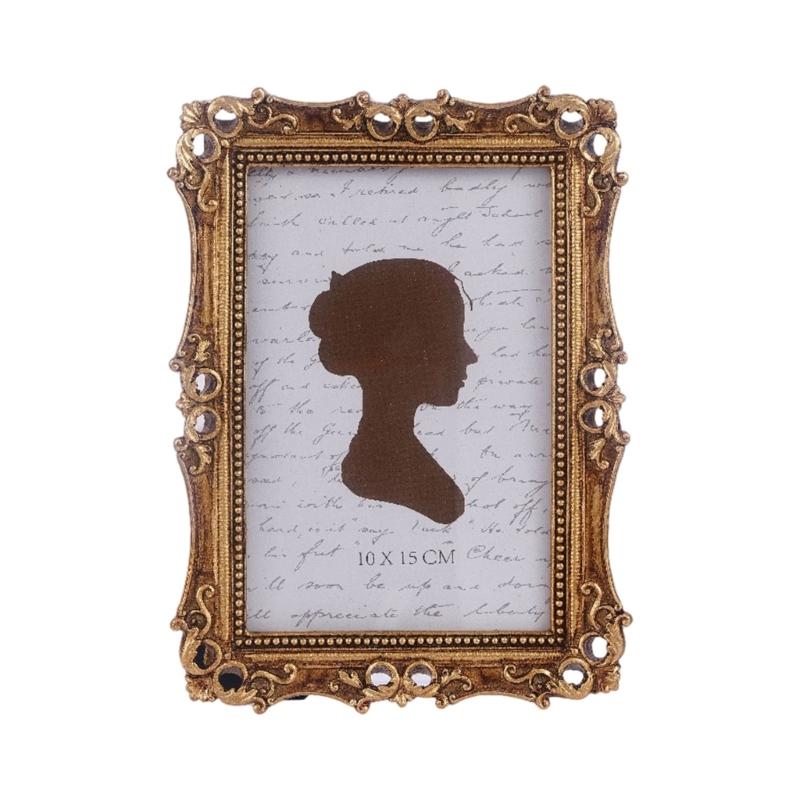 Antique Ornate Square Photo Frame for Tabletop Wall Display,Retro Picture Frame,Decorative Photo Frame Home Decors