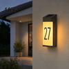 Solar House Number Light Light, Power with High-Efficiency Panels, Intelligent Automatic Address Frosted Glass LED Waterproof Outdoor Sign Powered