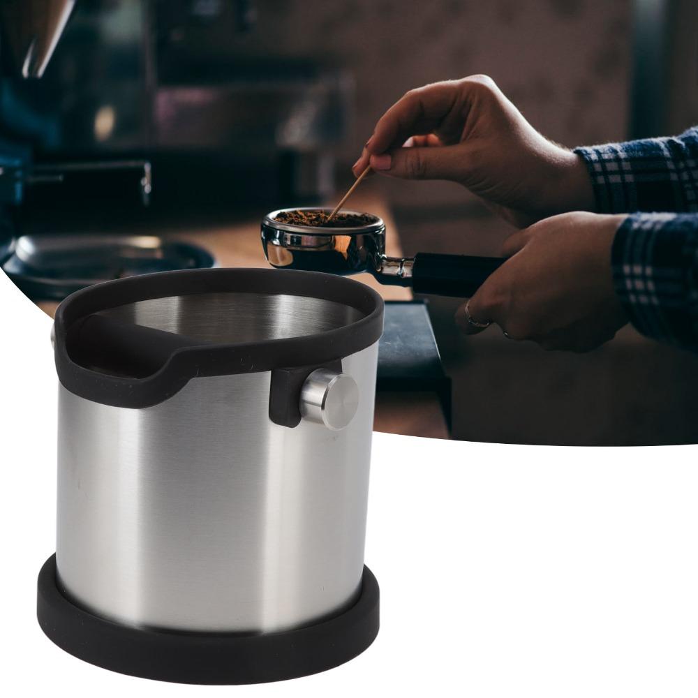 60.8oz Capacity Espresso Knock Box 1800ML Capacity Coffee Grounds Container  For Barista