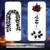 Halloween Black Pumpkin Rose & Maple Leaf Vine for Thanksgiving & Outdoor Decor