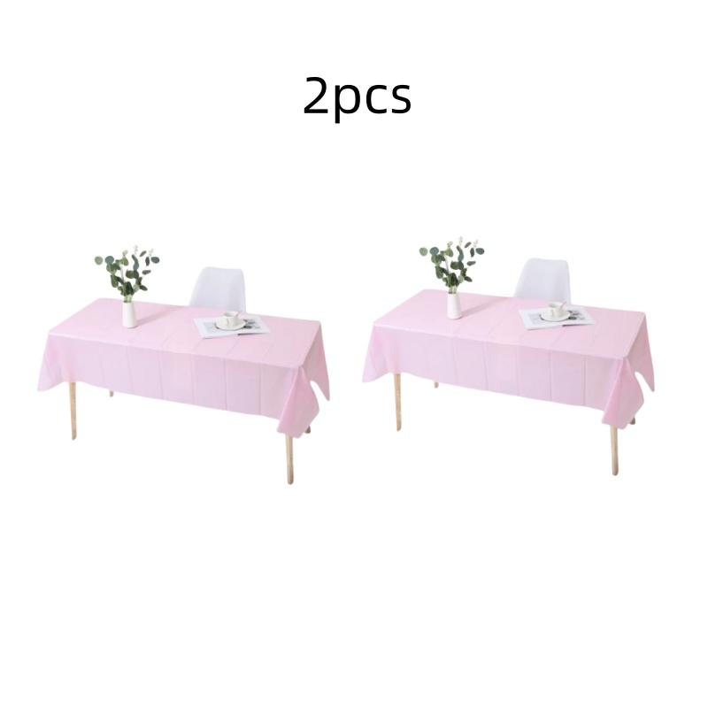 1pc Reusable Tablecloths 137x183cm BPA Free Plastic Dining Table Cover Cloth for Parties Picnic Camping Disposable Tablecloths