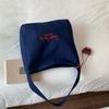 Korean Student Tote Bag Canvas Women's Armpit Bag Trendy Letter Shoulder Bag  Handbag