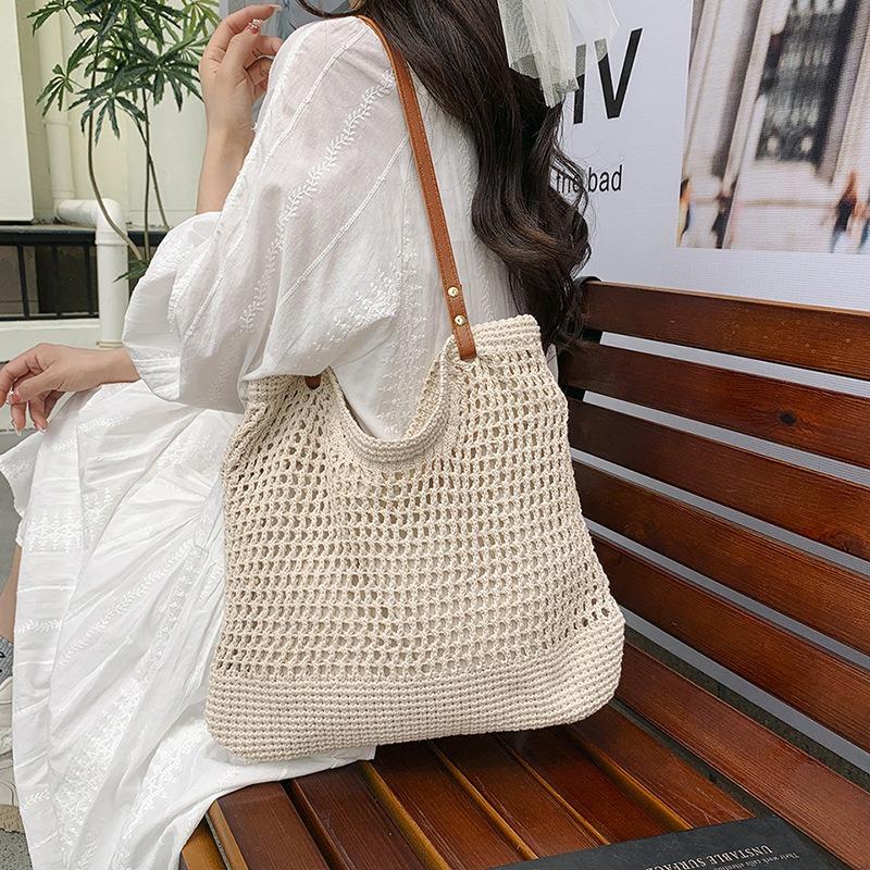 Summer new hollow niche design casual versatile large capacity portable shoulder underarm bag women's bag