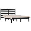 VidaXL Bed Frames Black Solid Pine Wood 200x200 Cm 3103672