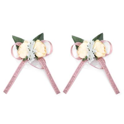 2 Stück Künstliche Handgelenksblume Innovative Brautjungfern-Handgelenks-Corsage Hochzeitsdekoration