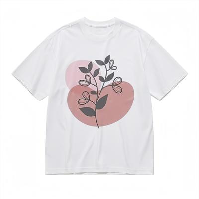 Women's Comfortable Breathable Classic T-Shirt Minimalist Flower Graphic Tee
