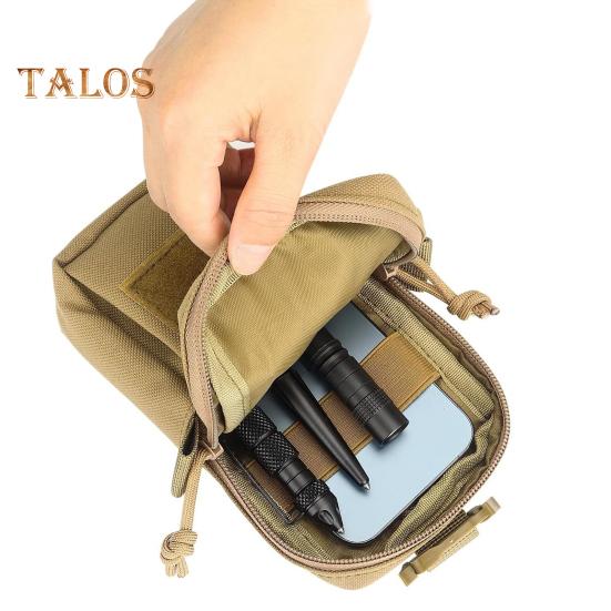 Tactical Molle Accessory Pouch Backpack Shoulder Strap Attachment Bag with Double-Zipper Pocket Tactical Molle Tool Pocket for Outdoor Activities