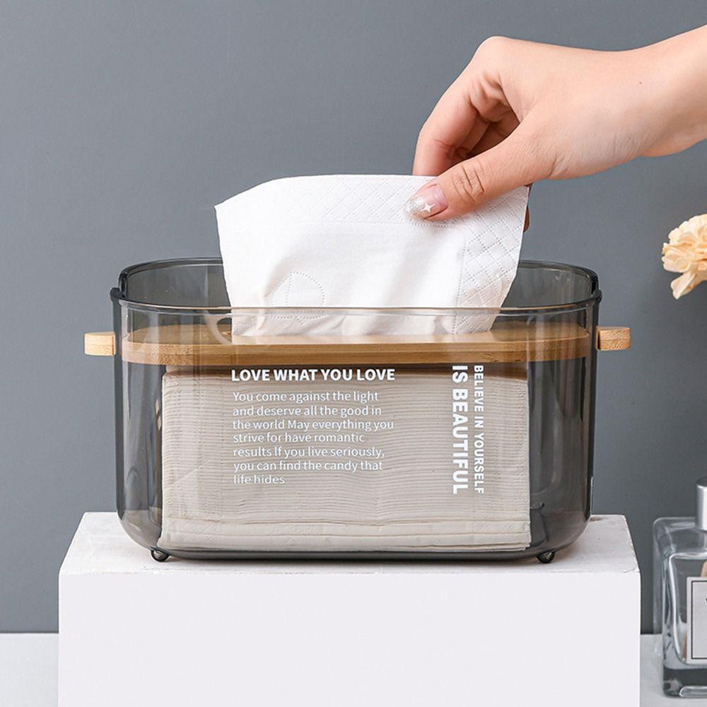 Waterproof Transparent Tissue Box Adjustable Facial Tissue Holder  Home Living Room