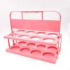 8 Cup Drink Carrier with Handle Folding Beer Holder Stable 8Slot Bottle Rack for Picnic, Camping,