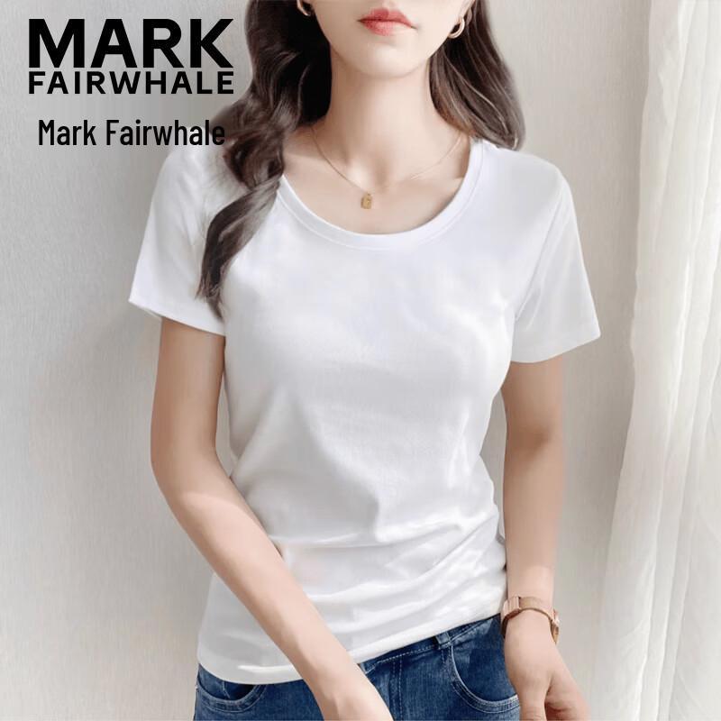 MARK FAIRWHALE Women s Crew Neck Slim Fit Short Sleeve T-Shirt M