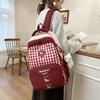 Schoolbag new Japanese cartoon plaid backpack cute Ruiying soft girl girl backpack commuter versatile student schoolbag