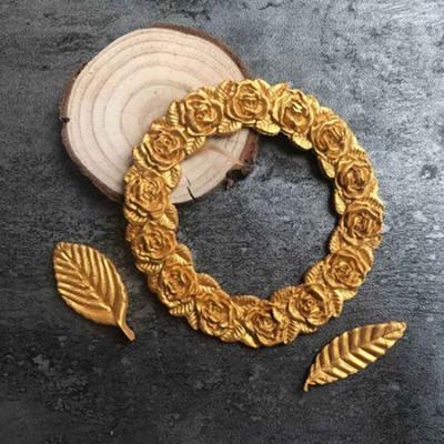 Wreath Leaves Frame Silicone Chocolate Fondant Cake Mold DIY Decorating Tool