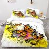 Butterfly Duvet Cover Set 3D Galaxy Purple Butterfly Floral Printed Bedding Set Fantasy Theme King Size Comforter Cover For Girl