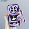 KEYSION Shockproof Case for Realme 13 Pro 5G with Lanyard Silicone Cute 3D Cartoon Doll Phone Cover for Realme 13 Pro+ 5G