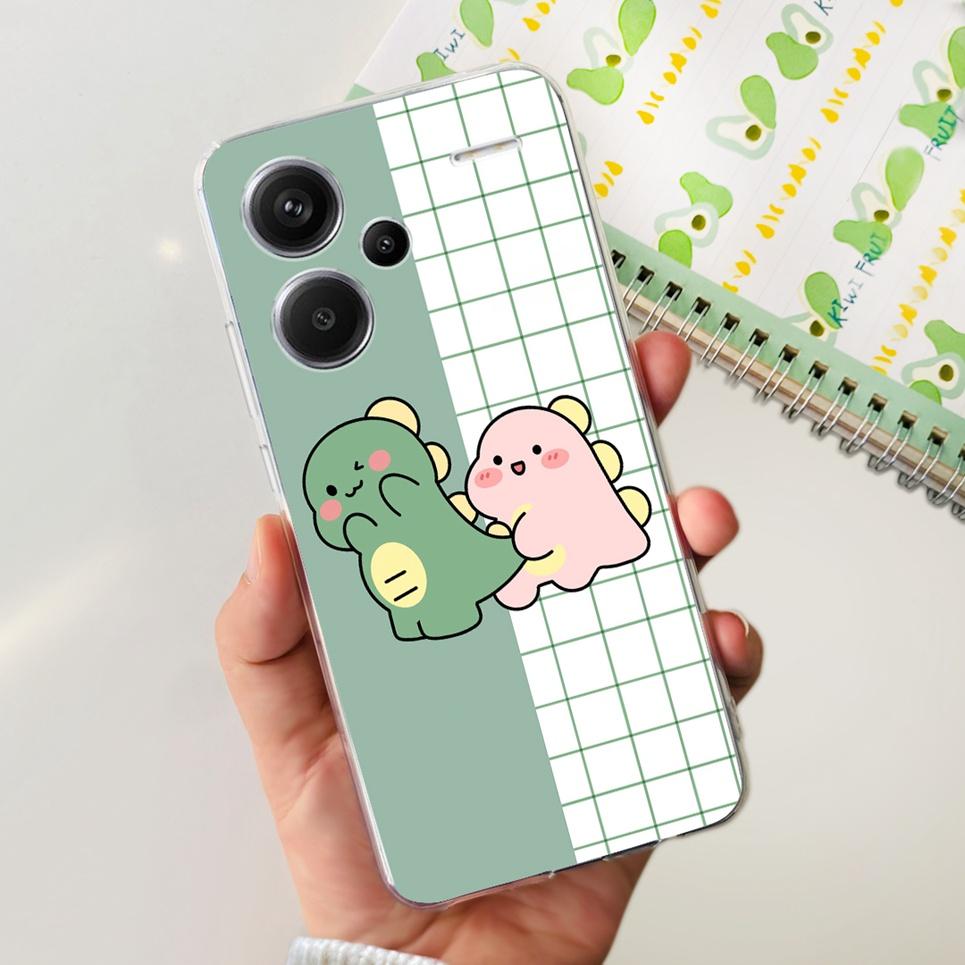 For Xiaomi Redmi Note 13 Pro Plus Pro+ Case Transparent New Fashion Pattern Soft TPU Etui For Xiaomi Redmi Note 13 4G 5G Bumper