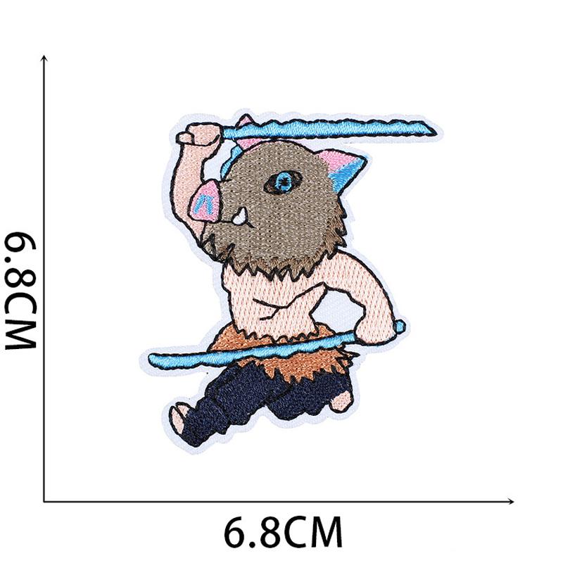 19Pcs/Set Anime Demon Slayer Q-Version Character Embroidery Patch Clothing Decoration