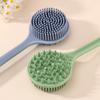 Dual-Sided Long Handle Bath Brush - Soft Bristle Back Scrubber 