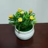 New 6 Colors Artificial Potted Plant 8*11cm Plastic Simulated Tree Ornaments Bonsai Flowers Pot