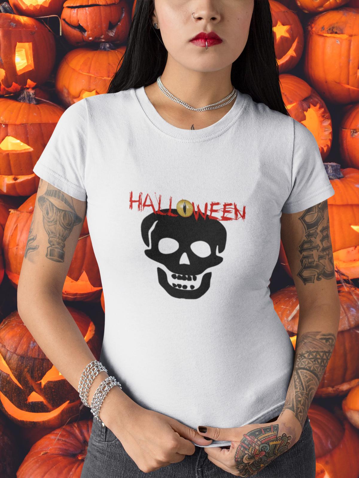 Organic Cotton Ladies T-Shirt Mens Womens Tees Top Halloween Horror Carnival Trick Treat Costume XL