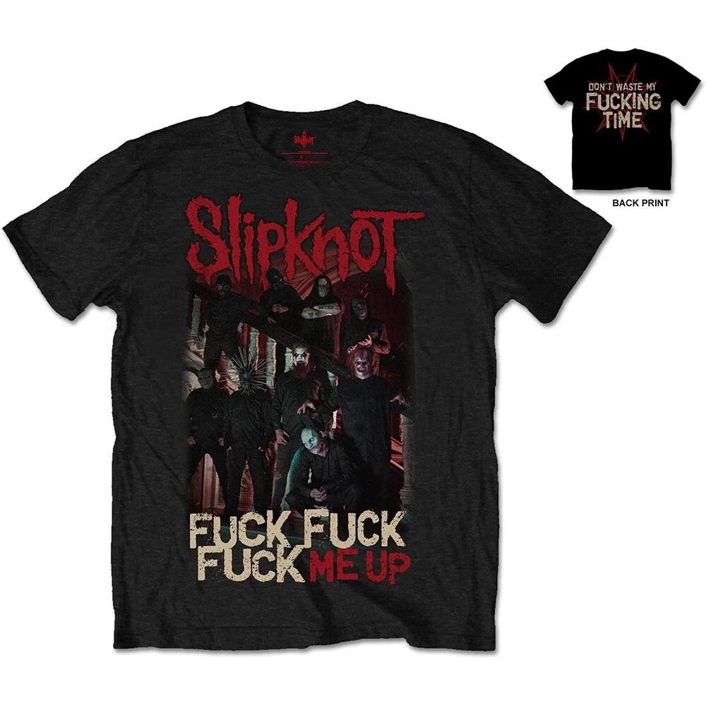 Official Slipknot T Shirt Fck Me Up Unisexs Black Classic Rock Metal Tee Merch NEW 2XL