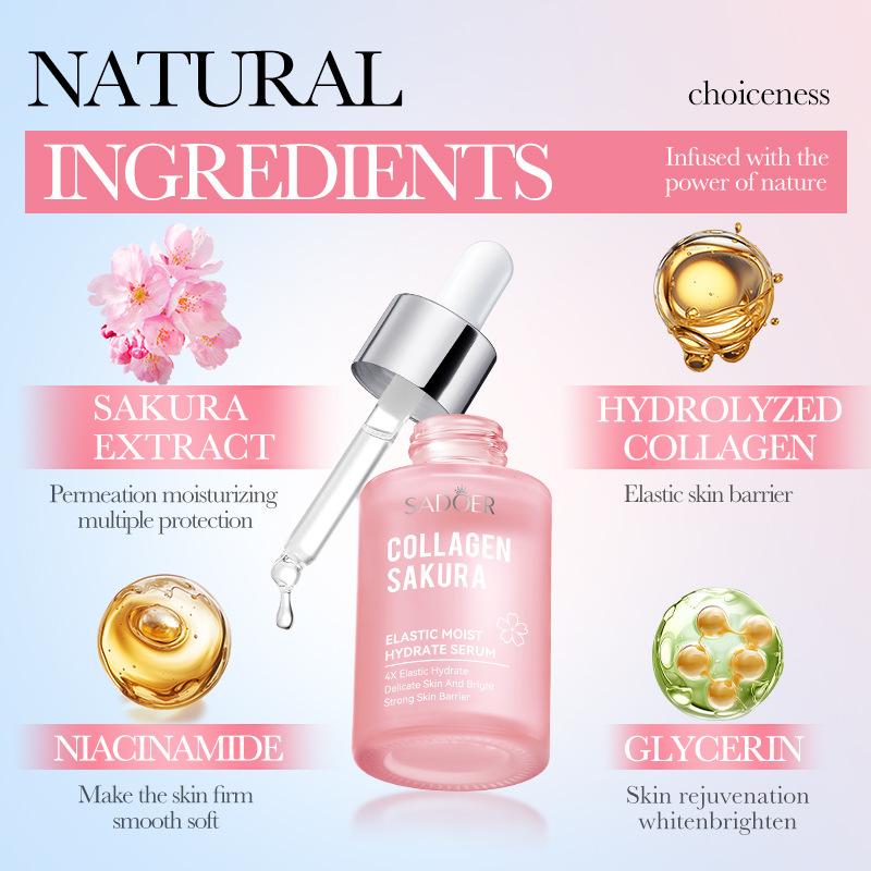 Sakura Collagen Hydrating Serum 30ml SADOER Elastic Serum