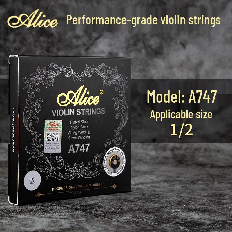

Alice A747 Nylon Violin Strings: Grade Exam Set with Pure Silver G String & Extra E String
