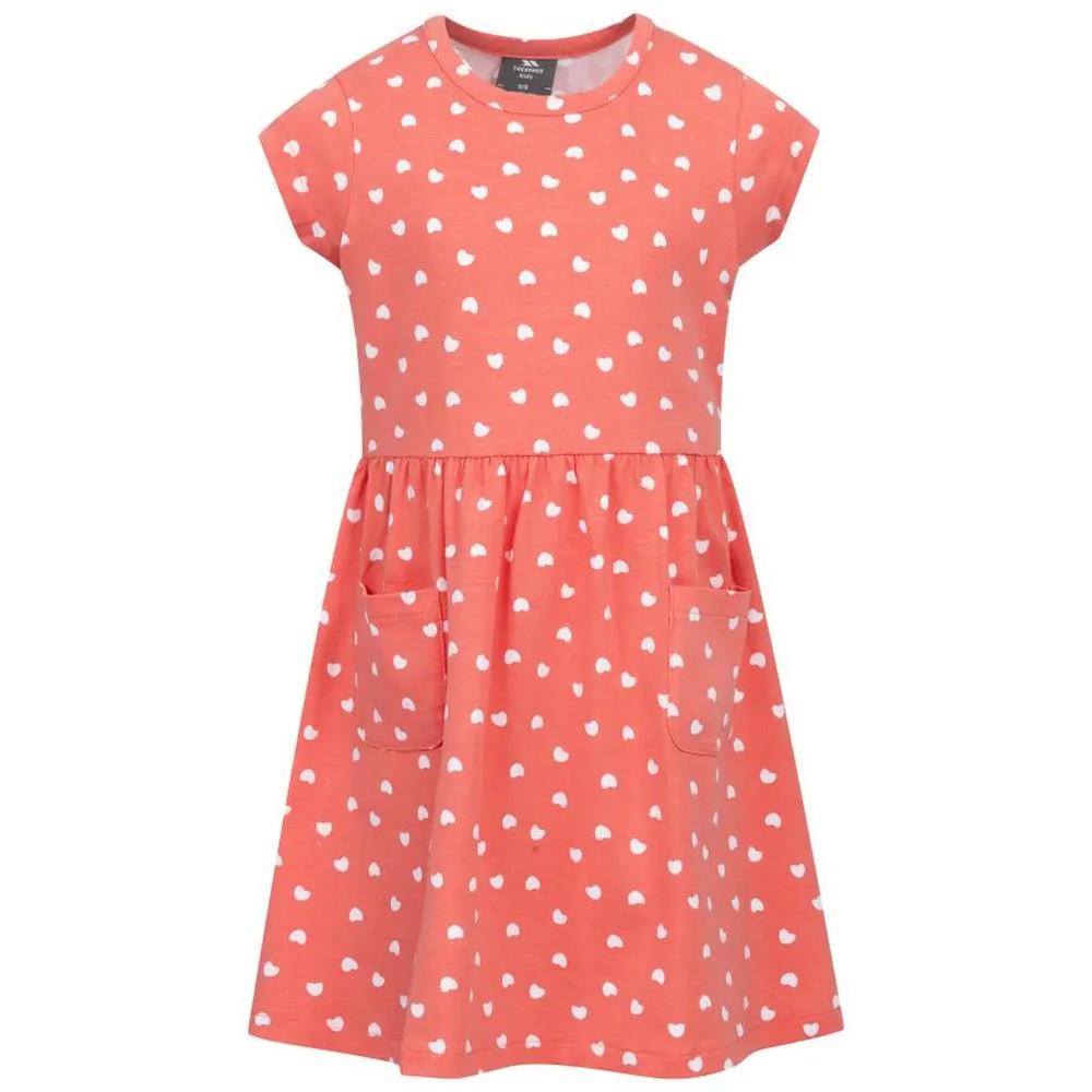 Girls Happiness Heart Short-Sleeved Dress