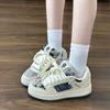 Retro Hong Kong Style Bread Shoes Women's 2025 Summer New Korean Board Shoes Couple Denim Versatile Student Women's Shoes