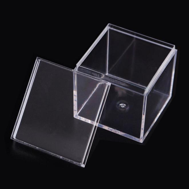

Jewelry Transparent Storage Box Jewels Cube Case Square Snacks Candy Clear Plastic Boxes Sturdy Lightweight Jewelry Packaging 1pcs