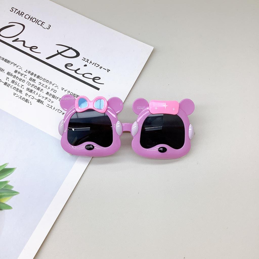 Children'S Sunglasses Girls Cute Bear Sunscreen Uv Protection Sunglasses Boys Sunshade Goggles Tide