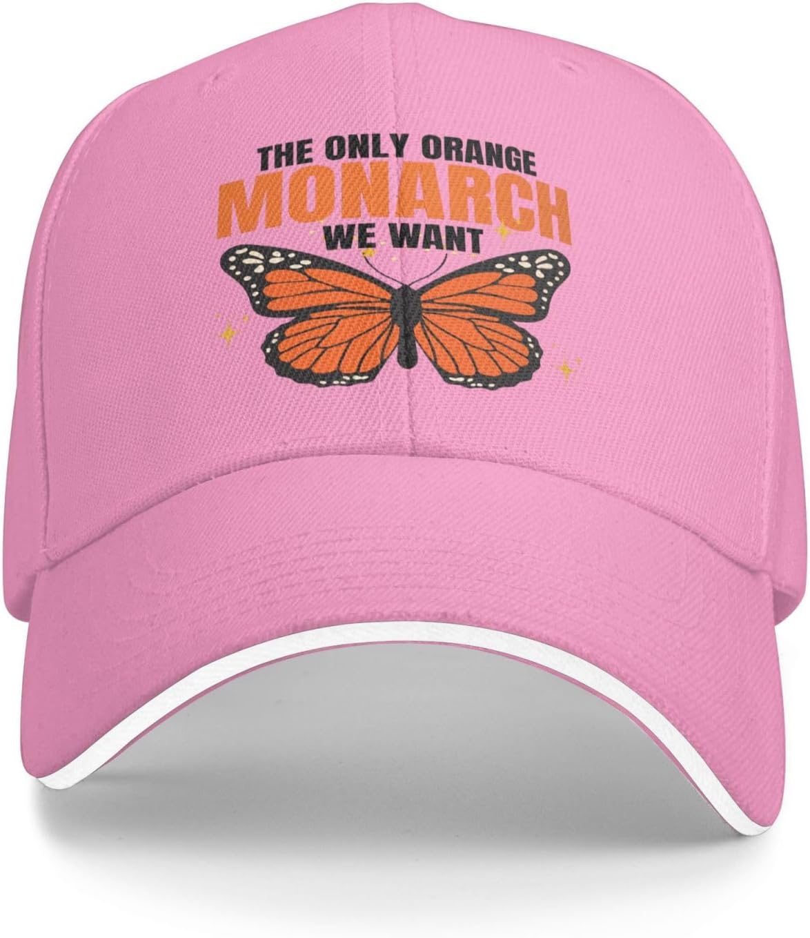 The Only Orange Monarch I Want Butterfly Baseball Cap Polyester Adjustable Outdoor Unisex One Size