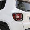 Car Metal Rear Tail Lights Taillights Decoration Cover Trim Tail Lamps Guard Cover for Jeep Renegade 2016 Up,  Black