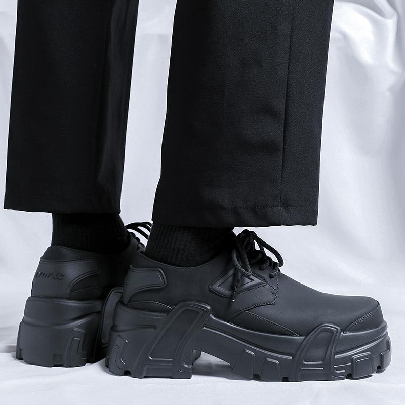 Fashion Round toe men's shoes Minimalist trendy and versatile style high-quality  Outdoor party Daily walking thick soled men's shoes