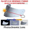 Mt v14 Фотохромний візор для шолома MT REVENGE 2 Targo BLADE 2 SV RAPID RAPID PRO MT-V-14 Захисне скло Візор Швидкісні датчики 6