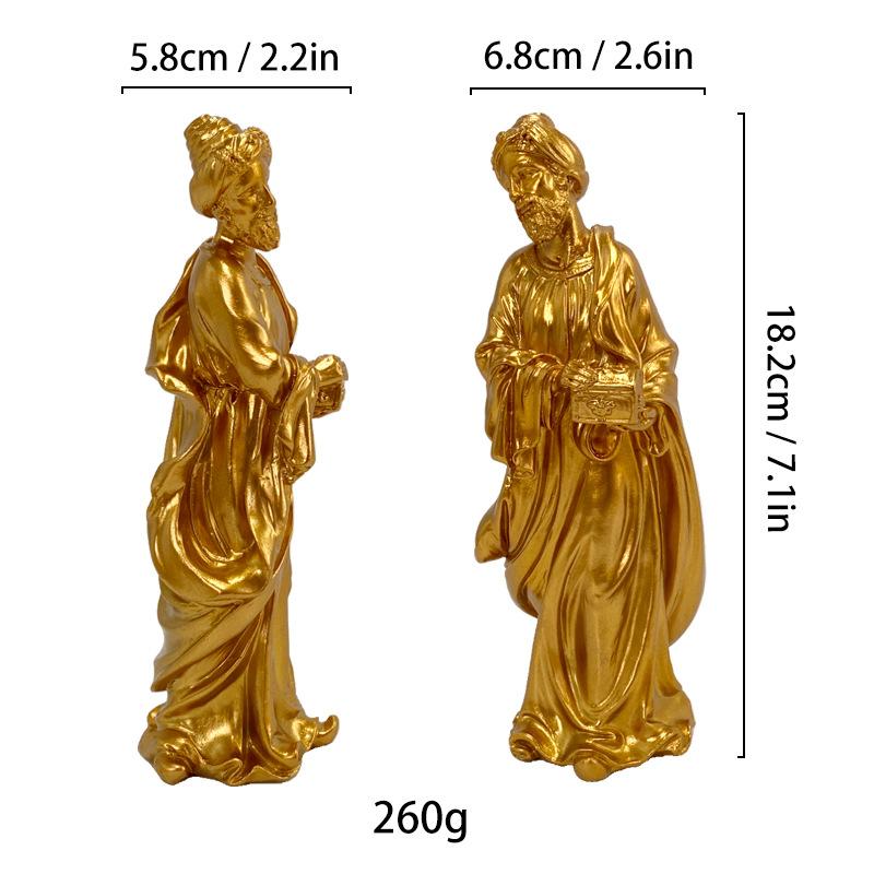 Simulated Human Figure Sculpture Christ Catholicism Shepherd Angel Resin Handicrafts Jesus Home Decoration Ornaments