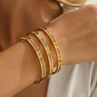 18K Gold Plated Stainless Steel Bracelet - Non-fading Titanium Steel Fashion Accessory