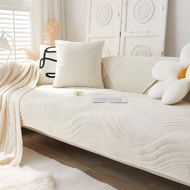 Plush Sofa Cushion Thickened Non-Slip Winter Minimalist Modern High-End Bunny Cashmere Cushion Sofa Cover Cloth Cover Cover
